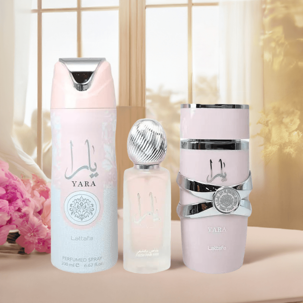 Lattafa Yara Gift Set Fragrance Trio Perfume, Deodorant, Mist