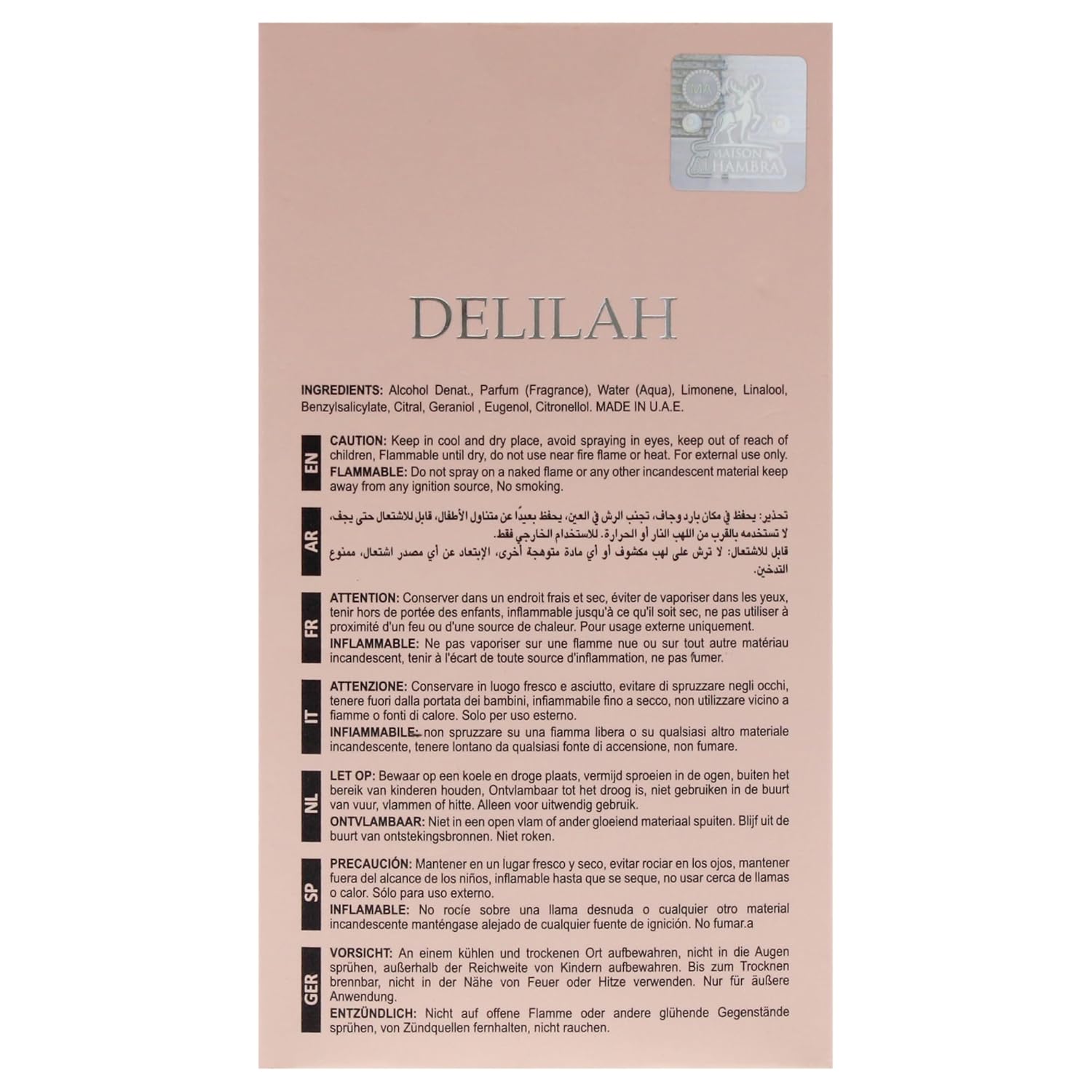 Maison Alhambra Delilah Eau de Parfum for Women