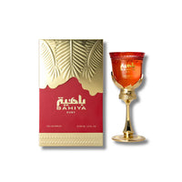 Bahiya Ruby perfume in decorative box with red and gold accents, women’s fragrance