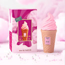 Arabiyat Cotton Blush Eau de Parfum 3.4 fl.oz displayed with box on pink background, showcasing sweet vanilla and coconut fragrance theme.