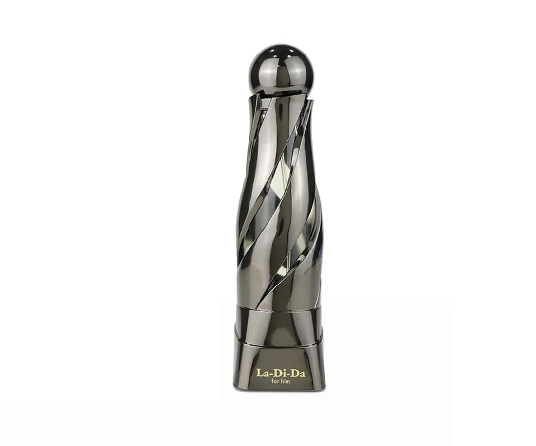 Silver twisted perfume bottle for men
