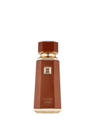 French Avenue Liquid Brun EDP 3.4 oz bottle with a sleek brown and gold design, ideal for men seeking a spicy vanilla fragrance.
