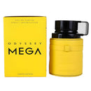 Armaf Odyssey Mega limited edition perfume bottle with yellow and black packaging