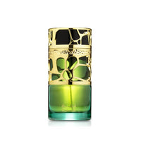 Lattafa Qimmah Eau de Parfum for Women bottle with gold and green design, luxury fragrance