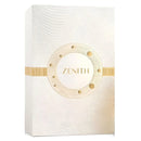 Close-up of Zenith perfume box with textured design