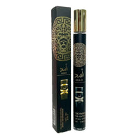 Lattafa Asad Eau de Parfum black bottle with gold cap and lion logo packaging